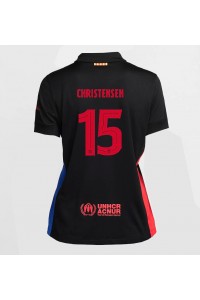 Barcelona Andreas Christensen #15 Voetbaltruitje Uit tenue Dames 2024-25 Korte Mouw